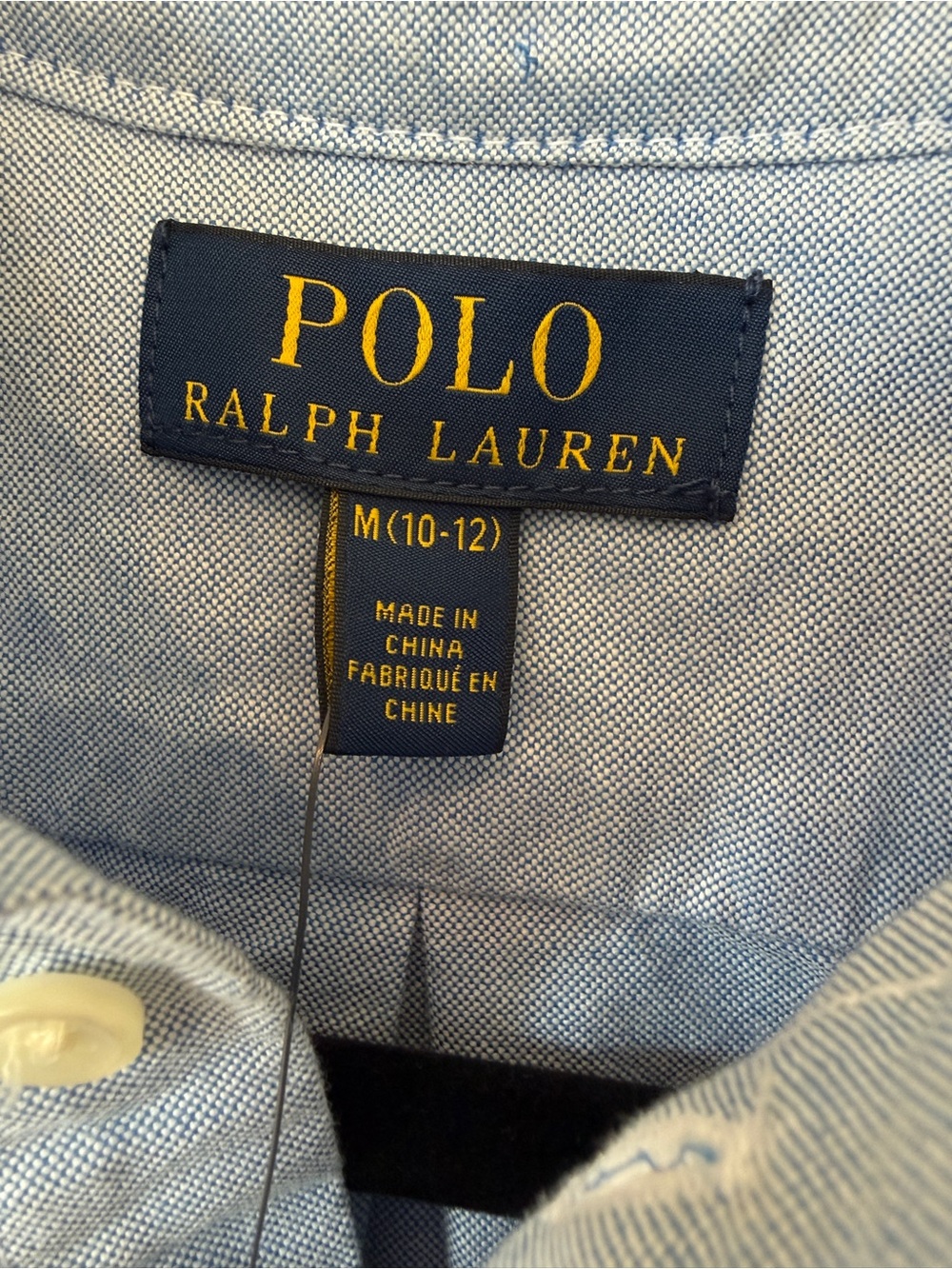 NWT Polo Ralph Lauren Boys cotton, Oxford, button-down shirt, M 10-12 - Picture 4 of 10
